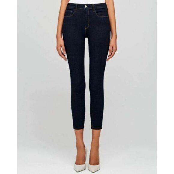 L'agence Womens Margot Jeans Sz 32 High Rise Skinny Midnight NWT - Picture 1 of 10